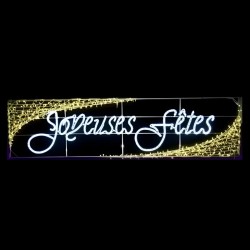 Joyeuses Fêtes drapé d'or - lumineux scintillant