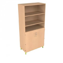 Armoire de rangement avec espace bibliothèque - Leader Equipements