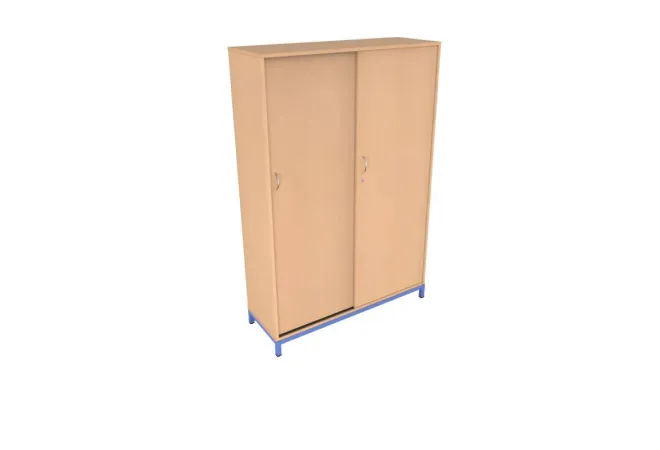 Armoire haute à porte coulissante pour école