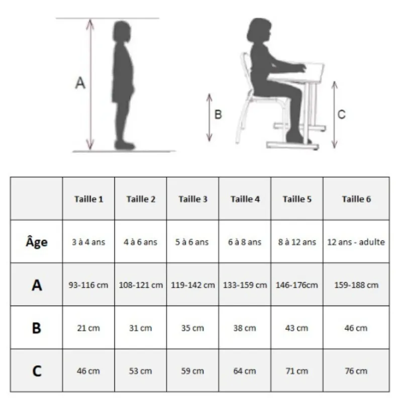 Table scolaire 2 places 130x50 cm