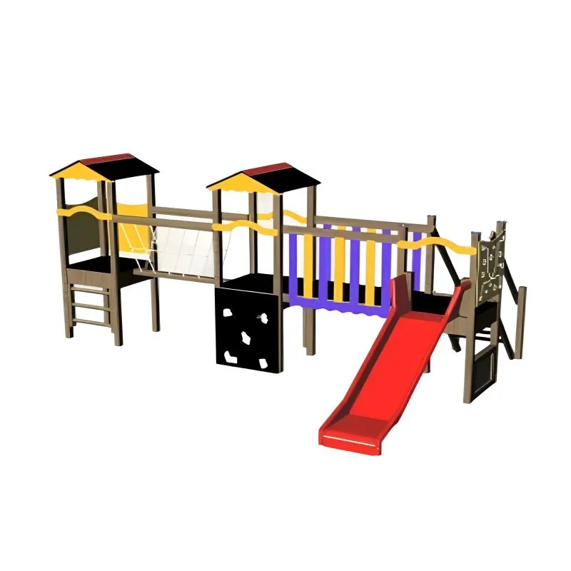 Grande structure de jeux avec toboggan