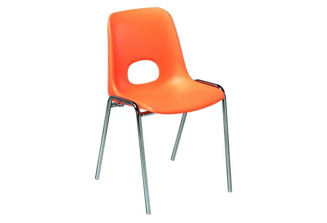 Chaise fixe pour collectivité Bologne orange