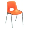 Chaise fixe pour collectivité Bologne orange