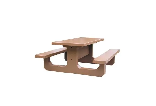 Visuel de la table pique nique en béton effet bois leader équipements