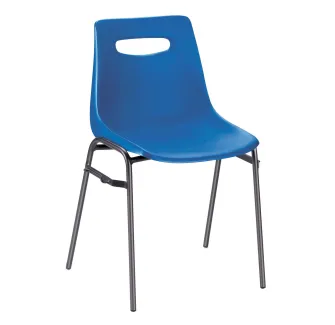 Chaise de collectivité empilable Campus - coque bleu - Leader Equipements