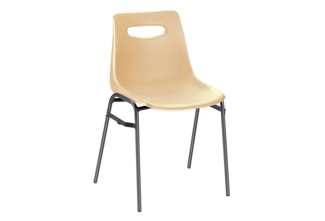 Chaise de collectivité empilable Campus - coque beige - Leader Equipements