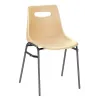 Chaise de collectivité empilable Campus - coque beige - Leader Equipements