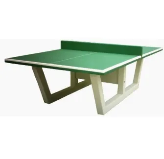 Visuel de la table de ping pong en béton - revêtement vert