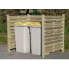 Cache poubelle et cache conteneur simple en bois